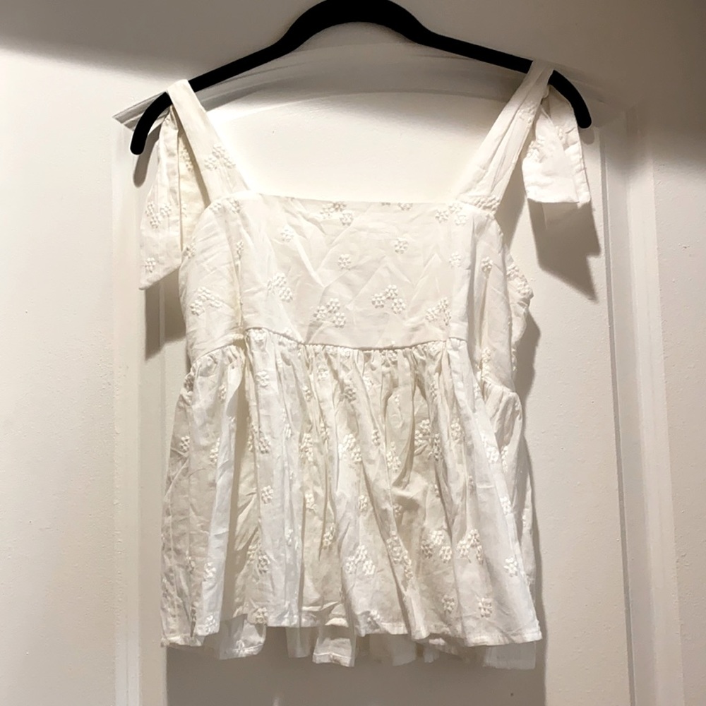 Cute White summer tank top